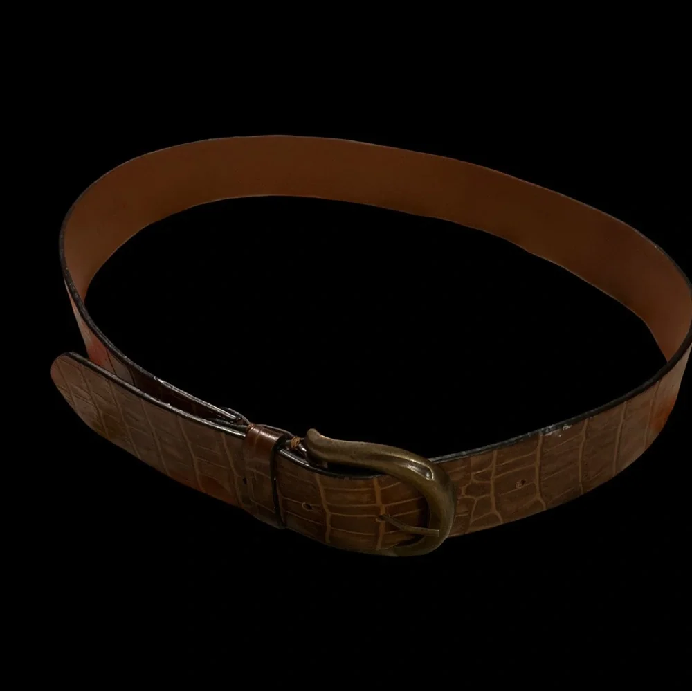 New Diba true Elegant Brown Crocodile-Embossed Belt‎